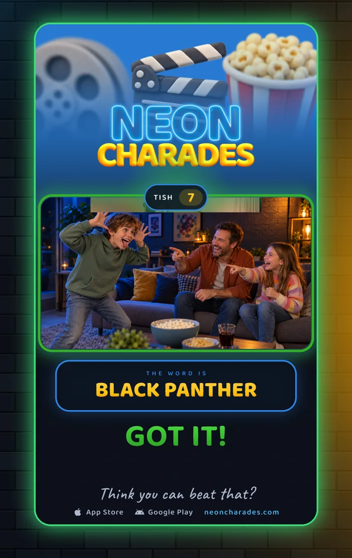 A Reaction Replay video: the family acting out Black Panther, with Got it!